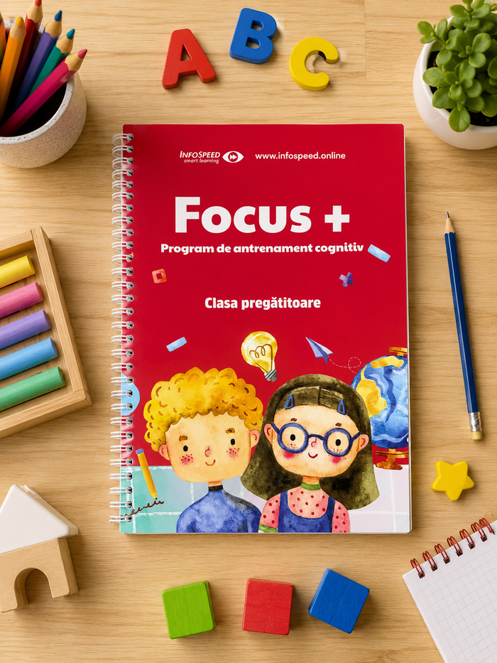 Focus+ Clasa Pregătitoare — caiet de antrenament cognitiv pentru copii de 6-7 ani