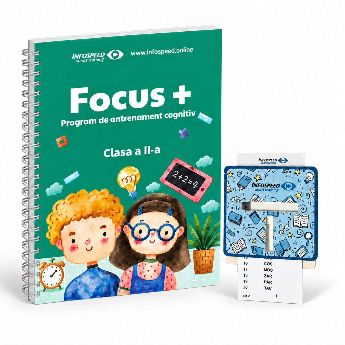 Pachetul pentru Școală: Focus Plus Clasa a II-a și Focus Vizual, fundal alb