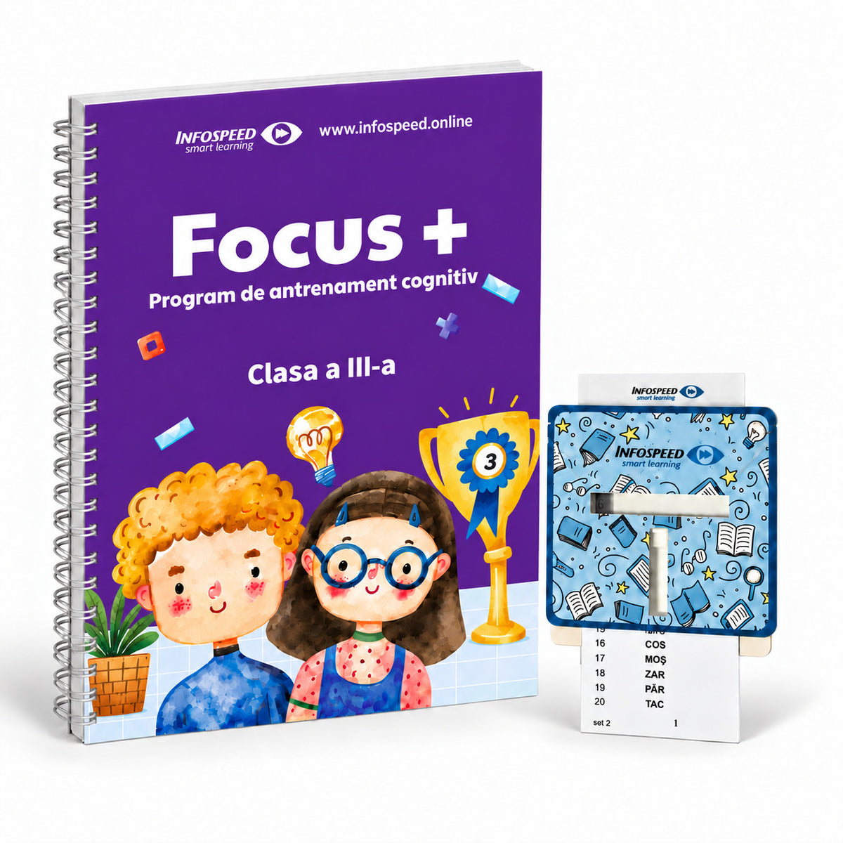 Pachetul pentru Școală: Focus Plus Clasa a III-a și Focus Vizual, fundal alb