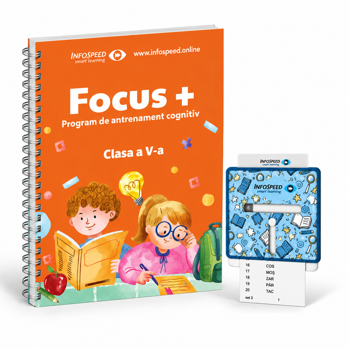 Pachetul pentru Școală: Focus Plus Clasa a V-a și Focus Vizual, fundal alb