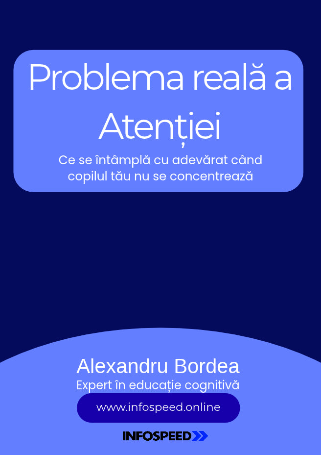 Coperta ghidului „Problema reală a atenției”, de Alexandru Bordea